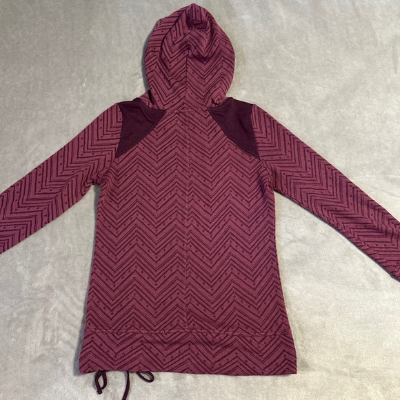 prAna Women's Leland Hoodie Long Sleeve Pullover Knit Sweater In Sangria Size XS - Picture 6 of 6